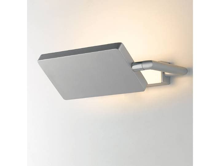 Applique murale LED Book 20 x 8 x 8cm Gris/Gris Matériau : Métal Surface en métal : Laqué Type de métal : Aluminium LED Module LED