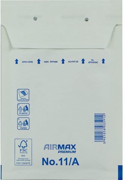 Airmax Boblekuvert   11/a-W1   100x165 Mm   Hvid
