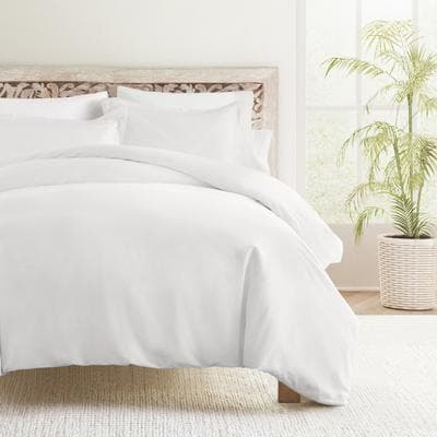 Becky Cameron Solid 100% Cotton 300 TC Sateen Duvet Cover Set