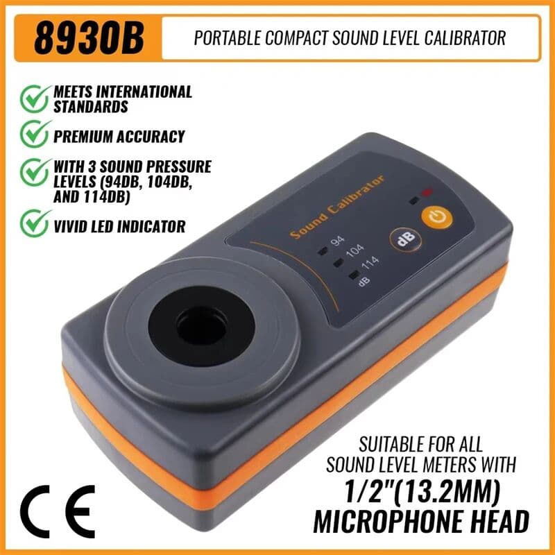GAIN EXPRESS 114dB 94dB 104dB Level Sound Level Meter Calibrator For 1/2