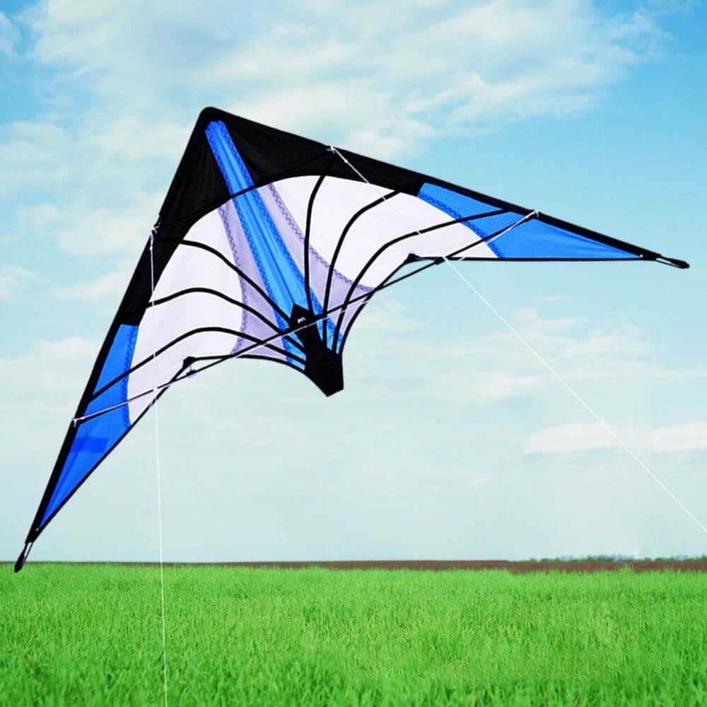 NONE Professional Dual Line Stunt Kite 48 Inch Blue Good Flying Large Delta Kite DIY Toy Multi Style 30m Kite Line Friend Game