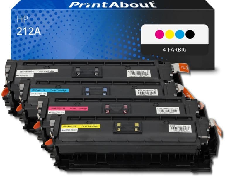 PrintAbout Toner kompatibel mit HP 212A (W2120/21/22/23A) - 4-farbig - Multipack
