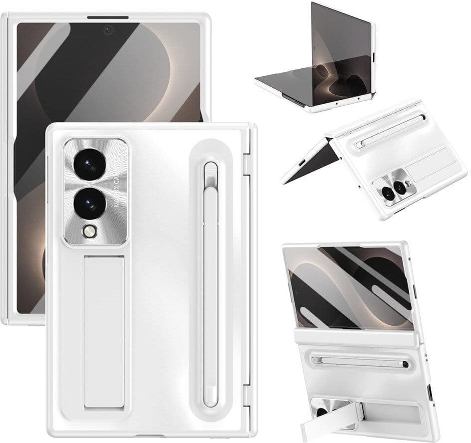 Samsung Galaxy Z Fold8 EIDERWOOD Cover m. Indbygget Styluspen & Ståfunktion - Hvid