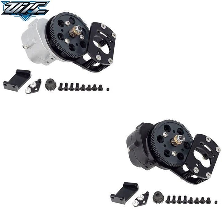 NONE Metal R3 Single Speed Transfer Case Gearbox For 1/10 RC Crawler RC4WD Gelande II FJ40 G2 D90 D110 Defender Hobby Rock Racing
