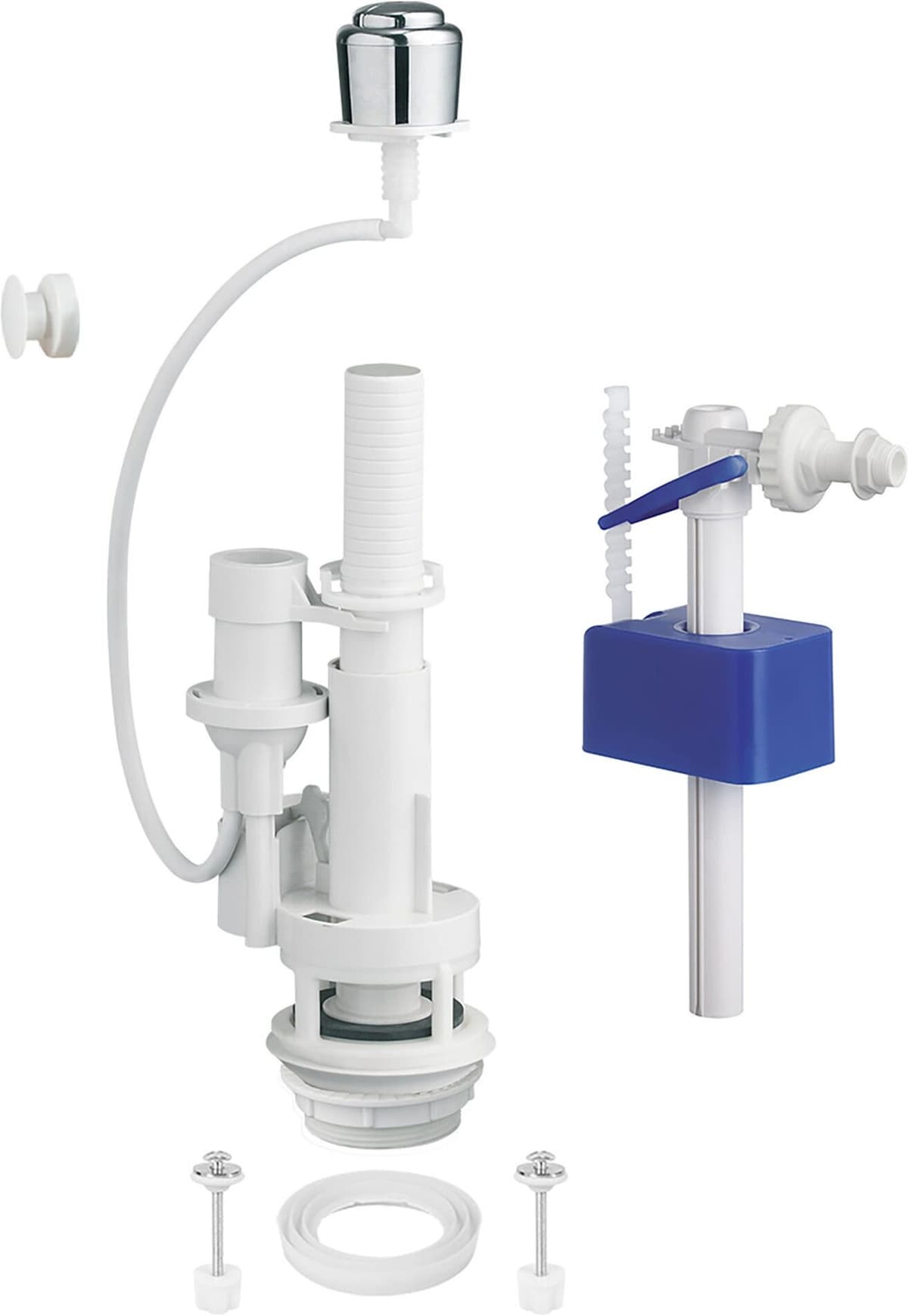 Tecnomat MECCANISMO PNEUMATICO CON GALLEGGIANTE AD ENTRATA LATERALE 3/8'' PER VASO MONOBLOCCO
