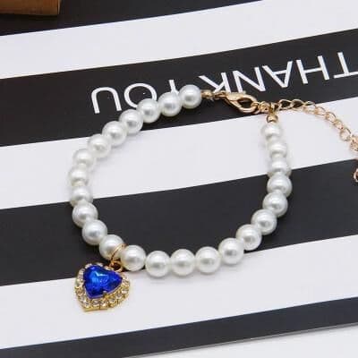 Uplift Picks Adjustable Pearl Cat Collar Elegant Pet Necklace For Kittens And Small Cats 08 m