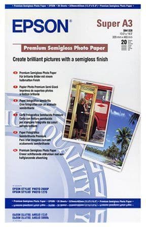 Epson photopaper semigloss a3 20sh seidenmattphotopaper 251g/m super b