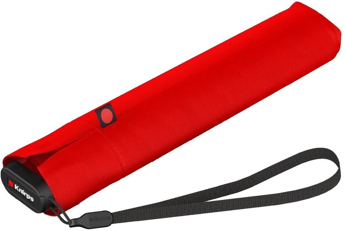 Taschenregenschirm KNIRPS "US.050 Ultra Light Manual", rot, B:50cm T:49cm Ø:90cm, Regenschirme, Taschenregenschirm rot Einheitsgröße
