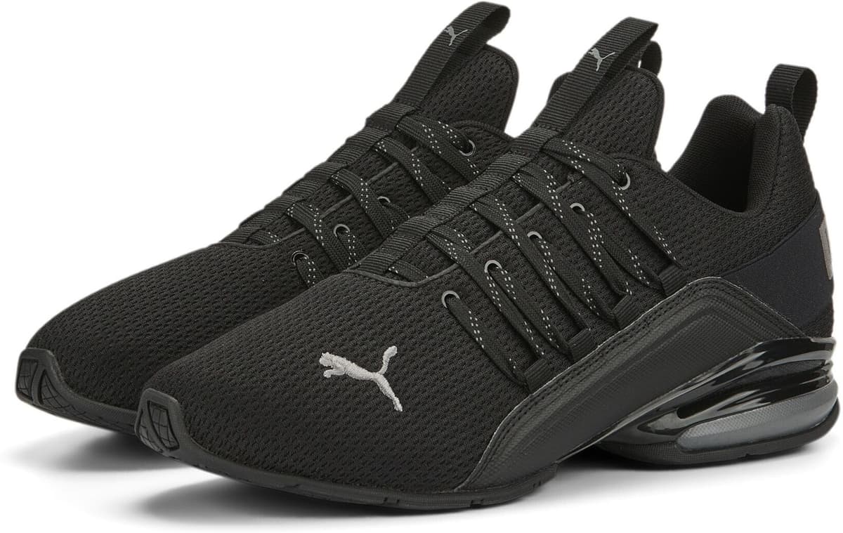 Laufschuh PUMA "Axelion Refresh Laufschuhe Herren", Herren, Gr. 45, Textil, schwarz (schwarz cool schwarz gray), Obermaterial: Synthetik, Textil. Futter: Textil. Innensohle: Textil. Laufsohle: Gummi, Schuhe Laufschuh