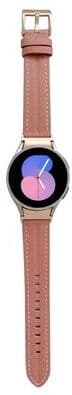 Everyday Crate Samsung Galaxy Watch 5 Genuine Leather Watch Band 40mm 44mm Grooved Replacement Strap dark Pink
