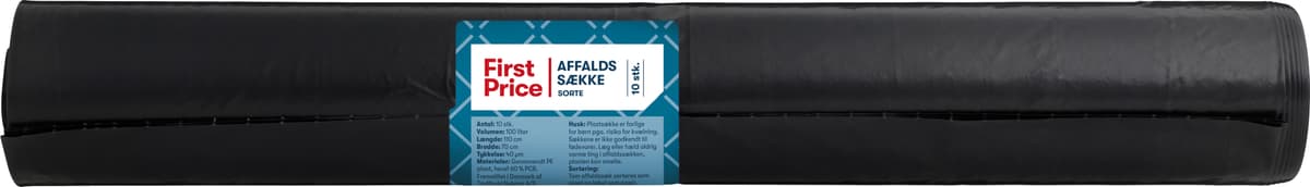 First Price Sacs poubelle noirs 100L - 100 L