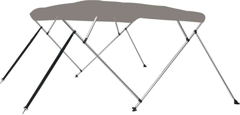 vidaXL Auvent bimini à 4 arceaux gris 243x244x137 cm
