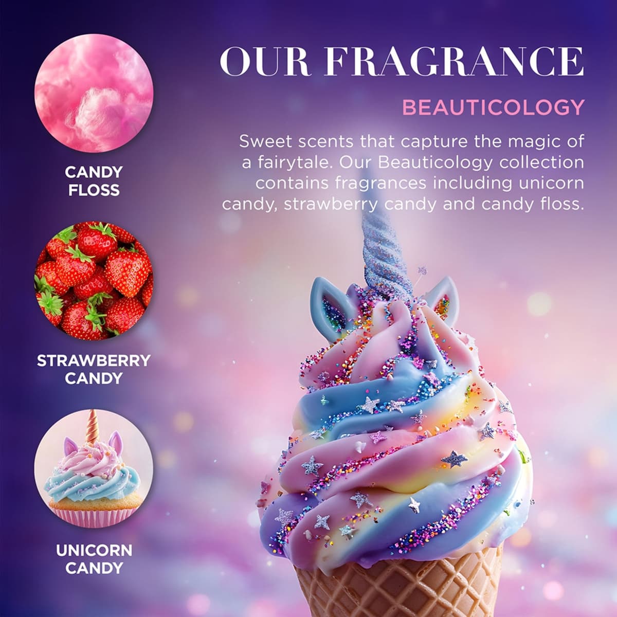 BAYLIS & HARDING Beauticology Unicorn Candy  Bath Bubbles 320ml
