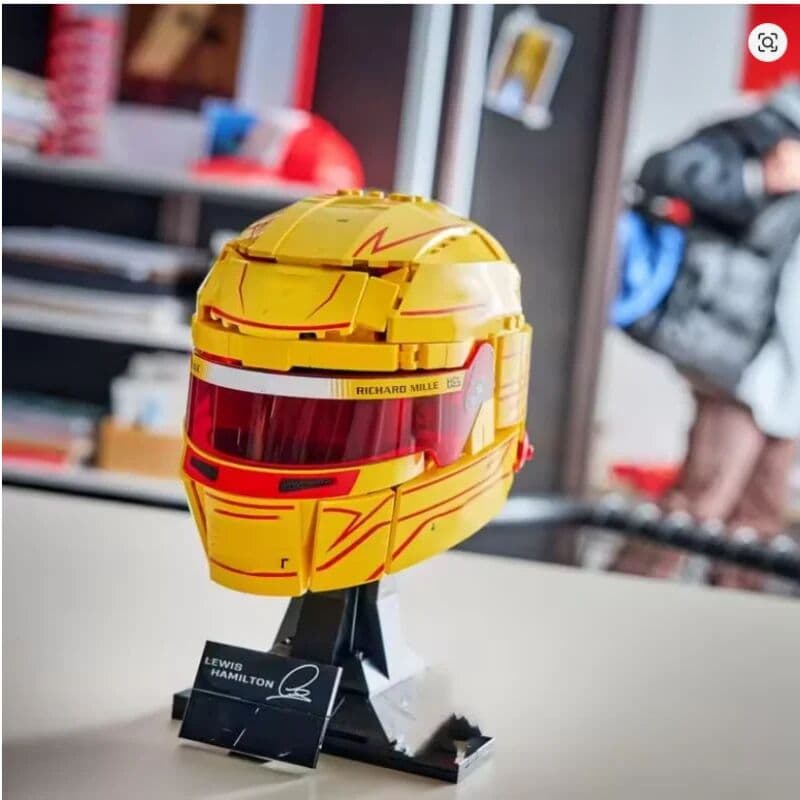 NONE 884 pieces of Scuderia HP Lewis Hamilton helmet brick model building block assembly toy home decoration gift