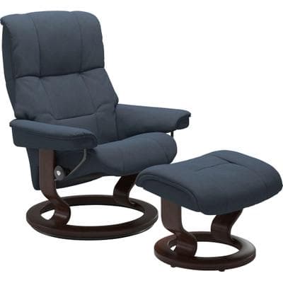 Relaxsessel STRESSLESS "Mayfair", blau (blau dinamica), B:75cm H:99cm T:73cm, Leder BATICK: BATICK ist ein leicht korrigiertes, durchgefärbtes und genarbtes Möbelleder, bei dem die meisten Unebenheiten und Spuren in der Regel entfernt wurden.;Leder...