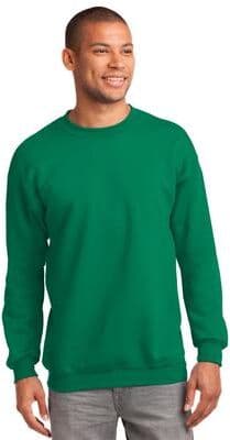 Port & Company PC90 Essential Fleece Crewneck Sweatshirt in Kelly size 4XL PC90Y