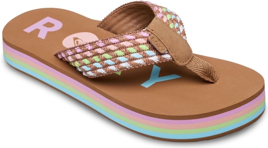 Sandale ROXY "Rg Chika Hi", Jungen, Gr. 13(30), bunt (multi 2), Obermaterial: 90% Textilmaterial, 10% Synthetik. Futter: 100% synthetisches Pu, Laufsohle: 100% Eva., Schuhe Sandale