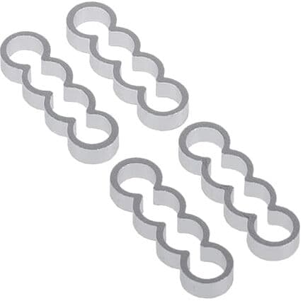 Alphacool Eiskamm Alu X4 Flat - 4mm silver - 4 St&uuml;ck
