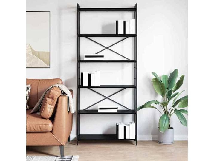 Cabinet de salon Noir - LEMON® Étagère - chêne Noir - 40x30x85cm - stockage livres - Bois d'ingénierie 845 - Soldes