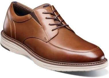 Nunn Bush Griff Moc Toe Oxford (Men's) Dress in Cognac, Size 10.5 W, Leather