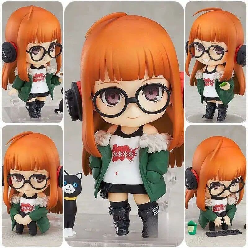 Bandai Q Version Persona 5 Futaba Sakura Figure Model #963 Desktop Ornament Anime Collectible For Fans Children Toys Collectible Dolls