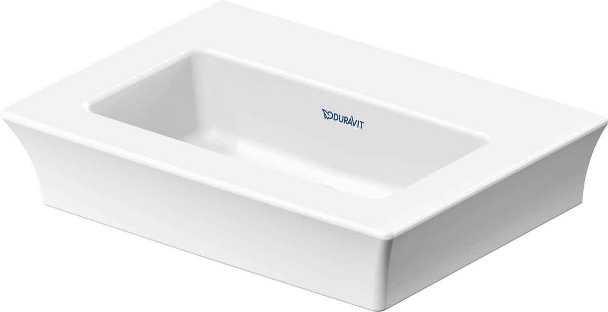Duravit White Tulip lave-mains 0737450070 45x33cm, sans trop-plein, avec plage de robinetterie, sans trou pour robinetterie
