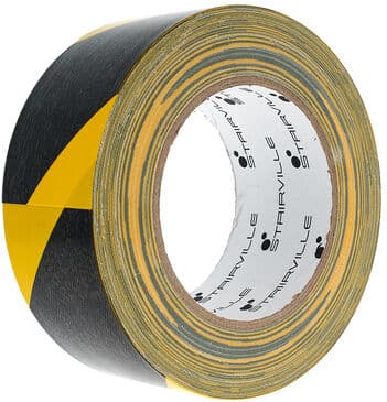 Stairville Cloth Warning Tape B/Y Schwarz