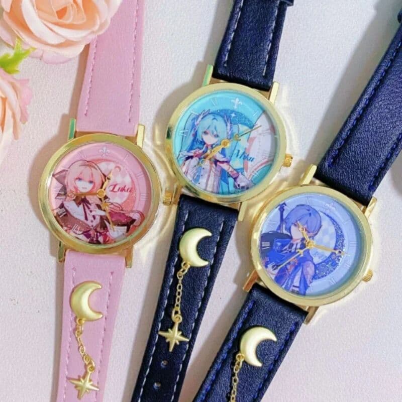 Bandai In Stock Original Hatsune Miku Star Moon Knight Surprise Watch Blind Box Animation Tide Play Around Cute Collection Gift Toys