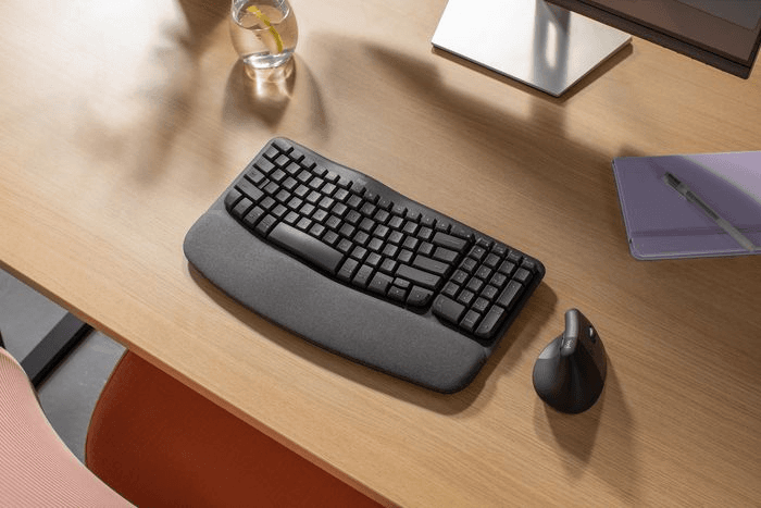 Logitech Wave Keys-Tastatur, Grafitt, Belgisk, 1 Stykk, Sen-W128853316 Grafitt