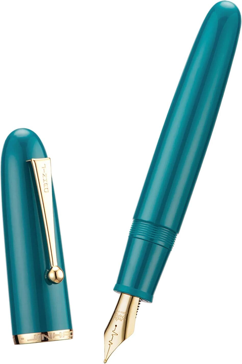 NONE Heartbeat Nib! Jinhao 9019 Fountain Pen #8 /F/M Nib, Lake Blue Big Size Resin Office Writing Pen with Large Converter
