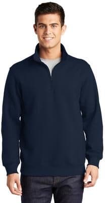 Sport-Tek ST253 1/4-Zip Sweatshirt in True Navy Blue size Large   Fleece
