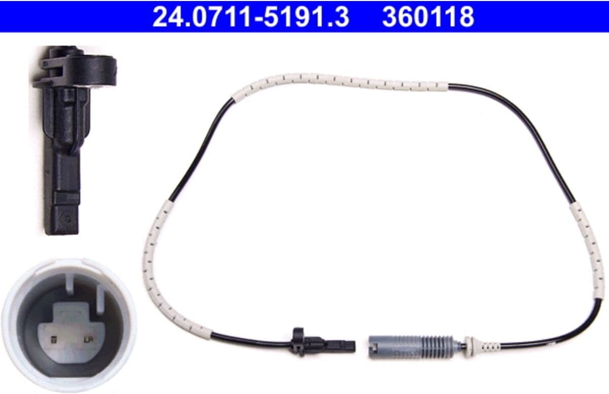 Sensor, Raddrehzahl ATE 24.0711-5191.3