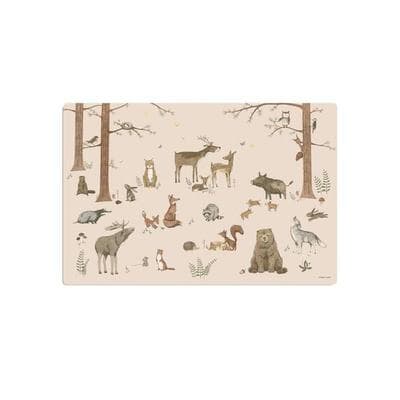 Scriptum Schreibtischunterlage für Kinder Waldtiere Woodland rose - 60 x 40 cm, aus premium Vinyl