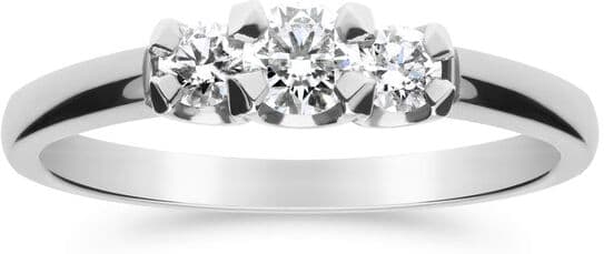 Silván Charlotte timanttisormus 0,34ct, valkokultaa, vihkisormukset Luonnontimantti / 15.0