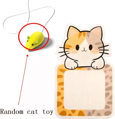 Inspire Curations Climb & Scratch Self Adhesive Wall Cat Scratcher Mat a Random Cat Toy