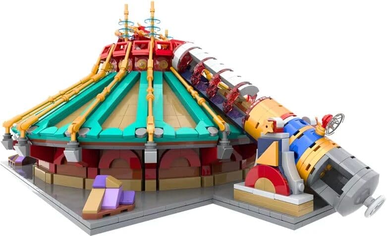 NONE 1763-piece MOC Creative Series Iconic Indoor Roller Coaster House Model DIY Building Block Toy - Holiday and Birthday Gift