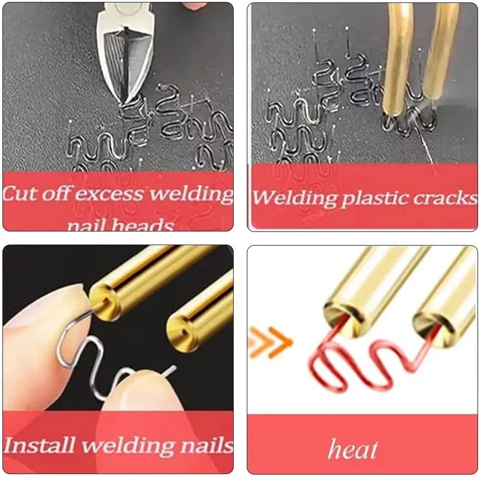 NONE Car Bumper Repair Tools Plastic Welder Repairing Machine Handheld Repair Kit Hot Stapler Plastic Welder Gun with 4 Types Staples