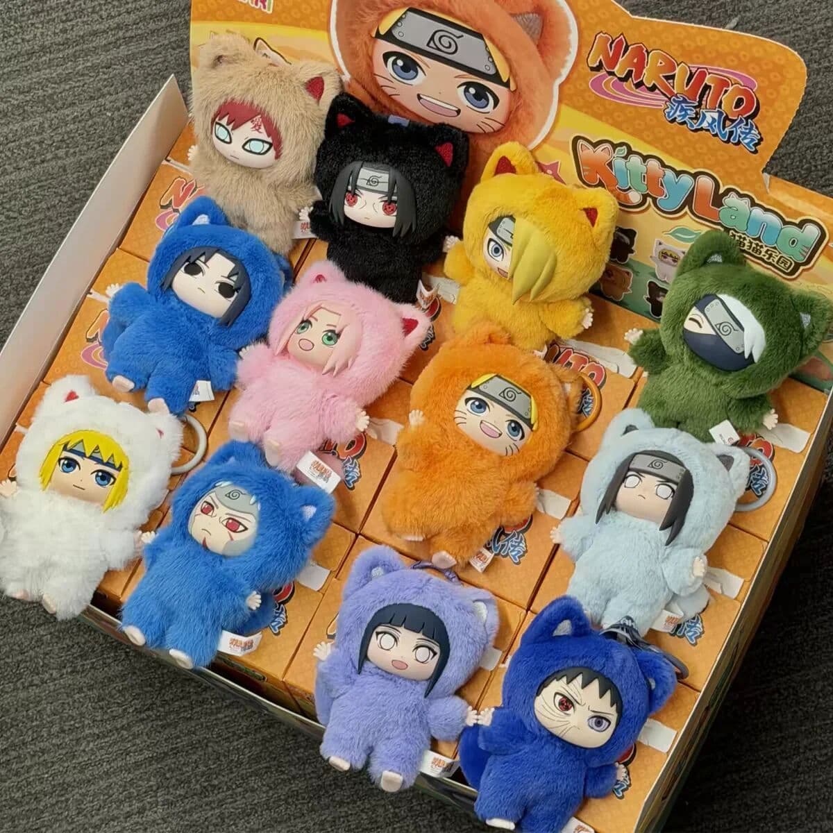 Original EAKI Naruto Cat Paradise Plushie Series Blind Box Mystery Box Anime Figure Room Decoration Kids Collect Custom Gift