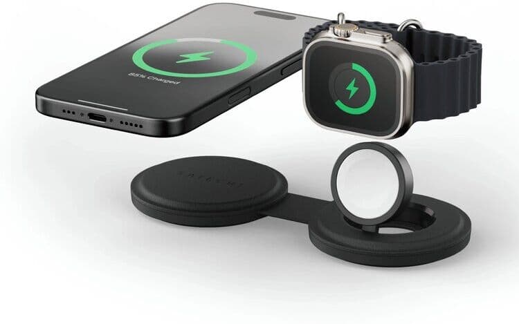 CARREGADOR SATECHI QI2 GO 2IN1 PRETO
