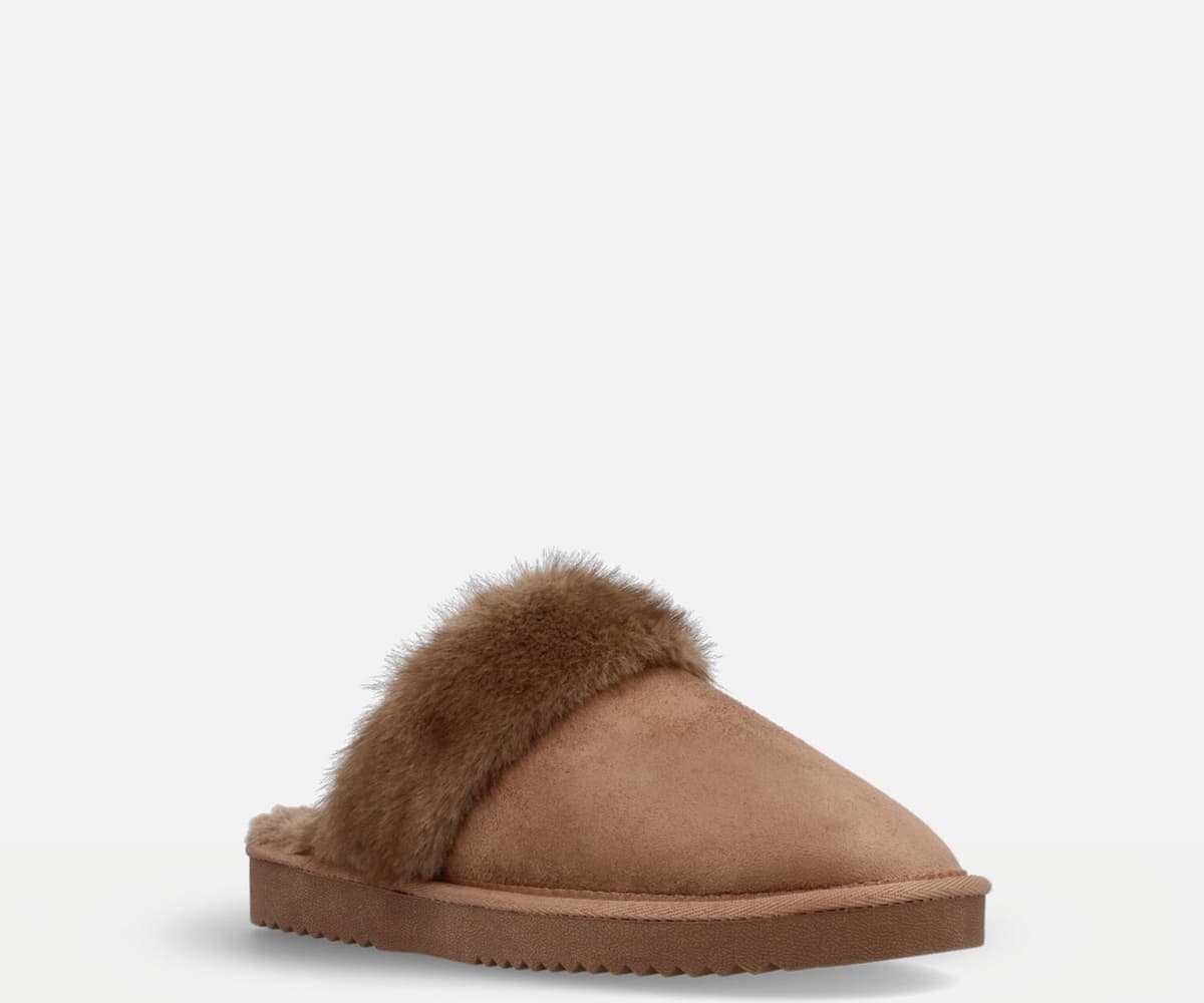 Hausschuh O'NEILL "POMNIO WOMEN SLIDER", Damen, Gr. 42, braun (warm taupe), Schuhe Hausschuh, mit Leo-Muster