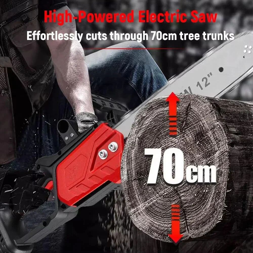 tungfull 16 Inch 12 inch Powerful Electric Chainsaw for Wood Cutting Safety Lock Cordless Electric Chainsaw Tree Cutting Saw Logging Saw