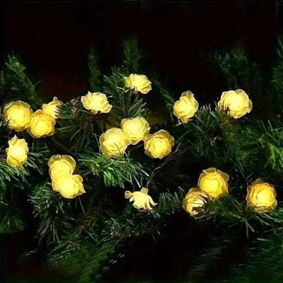 Uplift Picks Solar Rose String Lights For Romantic Garden Patio And Party Decor warm 12 M 100 Leds