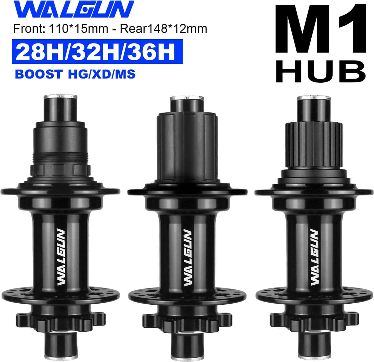 WALGUN BOOST MTB Bike Hub 148mm Bicycle Hub Aluminium 6 Claws 120 Click 110mm 28 32 36H HG XD MS Micro Spline 8 9 10 11 12 Speed