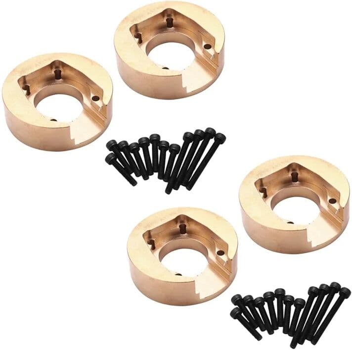 NONE RC Car 2/4Pcs 110G Brass Counterweight Balance Weight for Absima CR3.4 SHERPA KHAMBA CR1.8 Yucatan RC Crawler Car Upgrade Parts