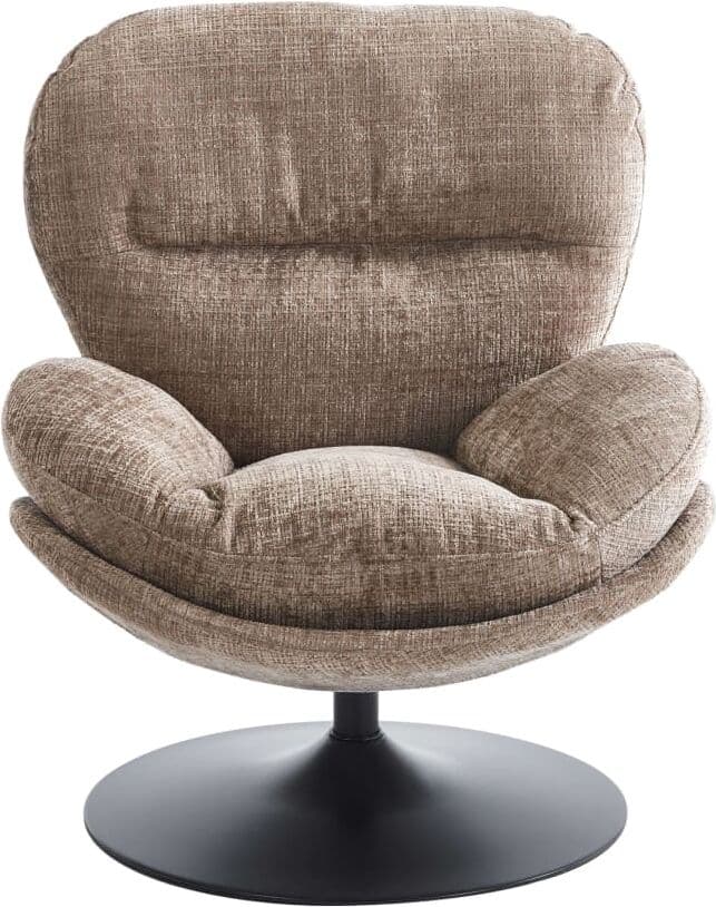 Baita Sillón giratorio de 1 plaza, tejido beige