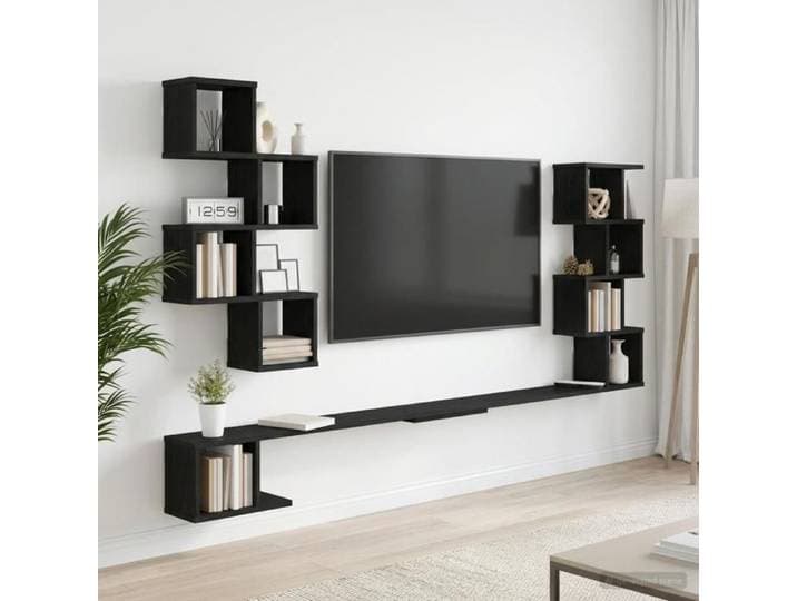 Étagère murale pour téléviseur Chêne noir 180 x 15 x 94 cm 8012293