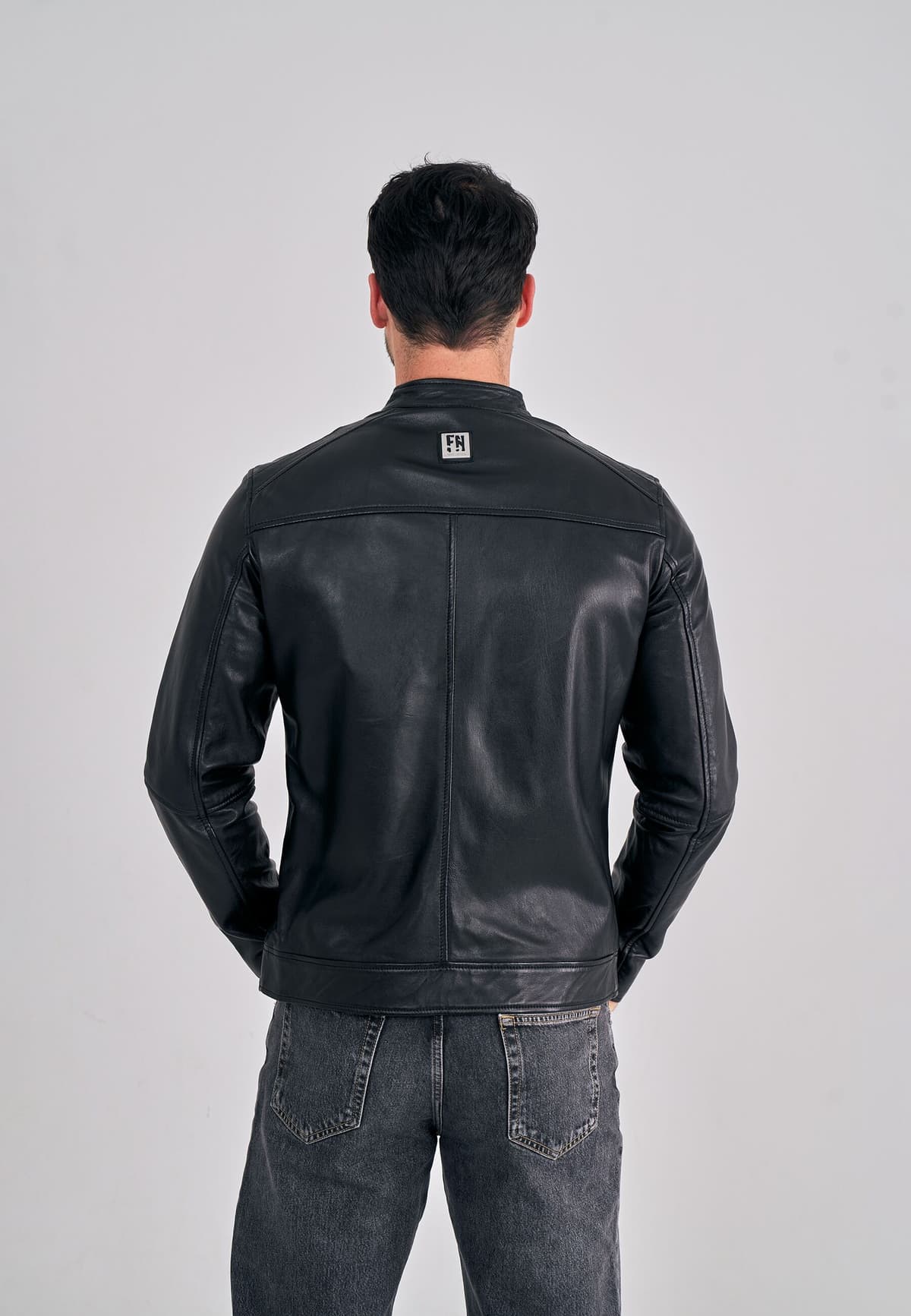 Lederjacke FREAKY NATION "Lucky Jim-FN", Herren, Gr. XL, schwarz, Oberstoff: 100% Leder. Futter: 100% Baumwolle, regular fit, Jacken Lederjacke schwarz XL