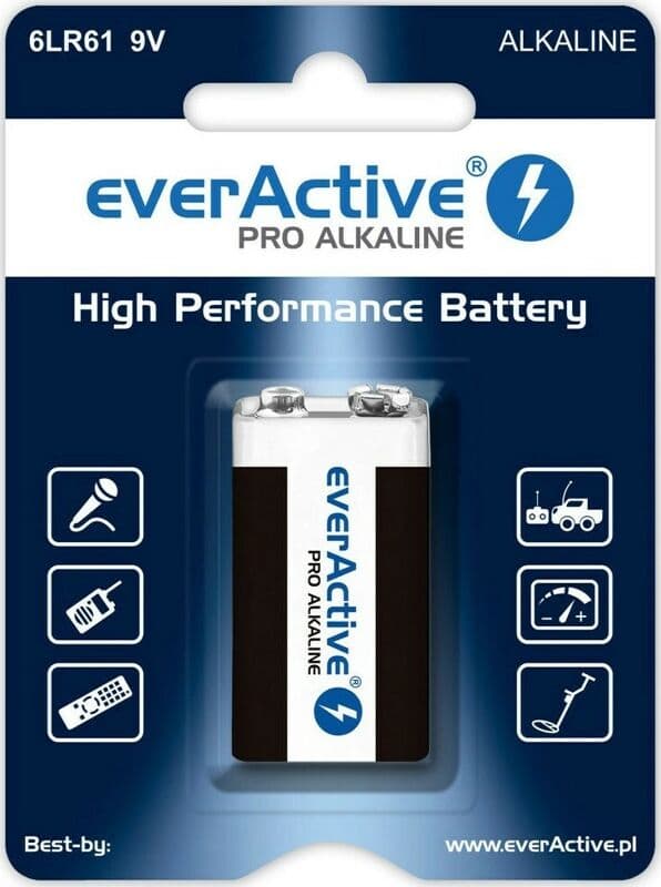 everActive Pro Αλκαλική Μπαταρία 9V 1τμχ