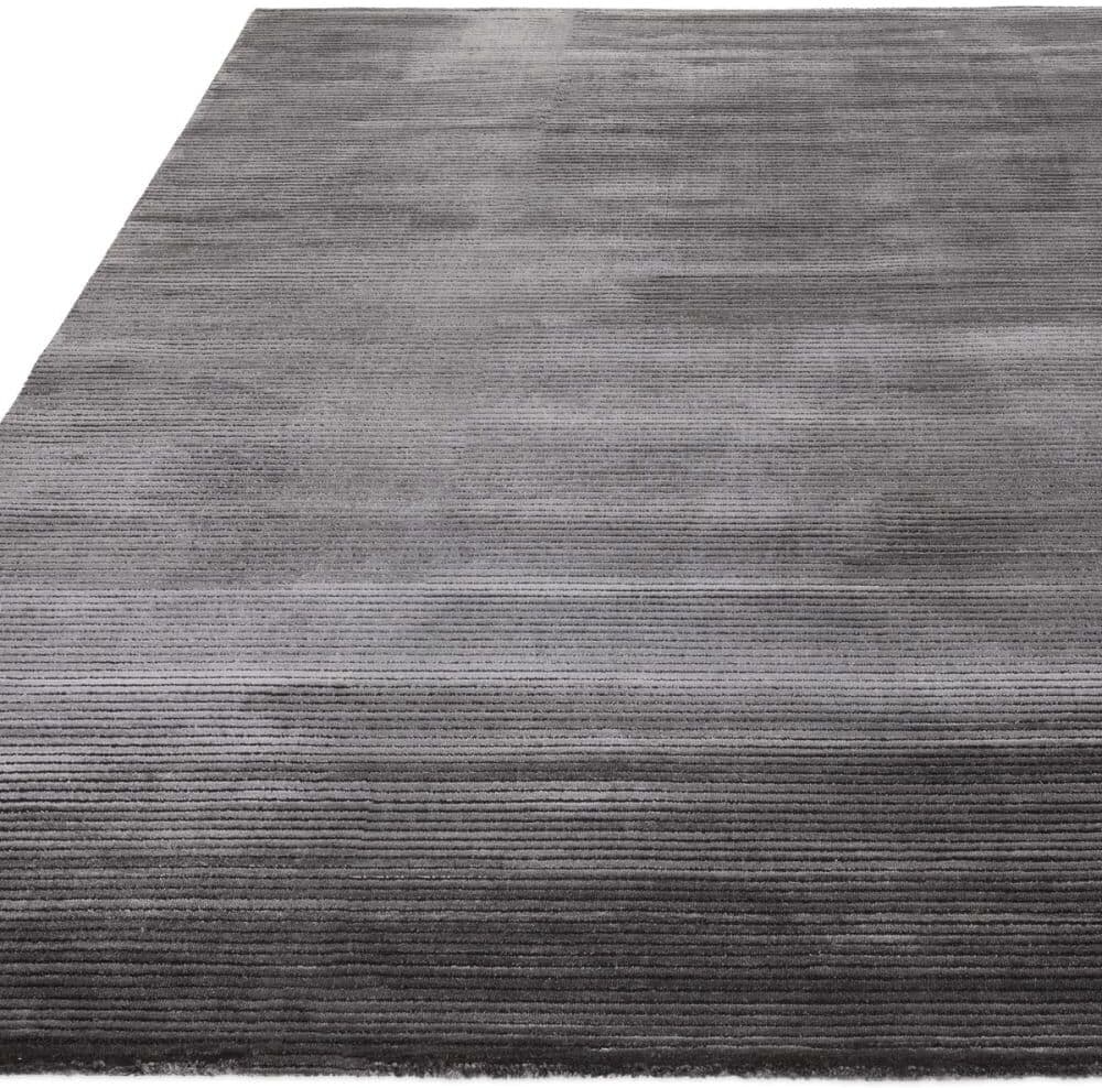 Novatrend Alfombra de salón moderna negra 160x230 cm