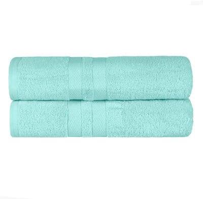Blue Nile Mills Ultra-Soft Cotton Solid Quick-Drying Bath Sheet Set of 2